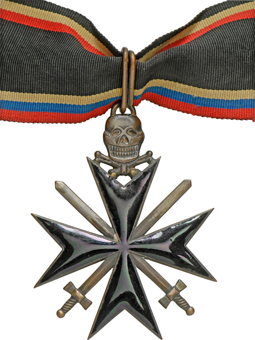 05483 Medaillen Deutschland: Awaloff-Kreuz Der Deutsch-Russischen Westarmee 1. Klasse Mit Schwertern,  Buntmetall Versil - Autres & Non Classés