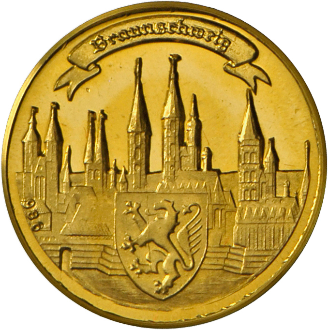 05505 Medaillen Deutschland - Geographisch: Lot 2 Goldmedaillen; Braunschweig O. J., Gold 986, 4 G / Bayern 1960, Gold 9 - Autres & Non Classés