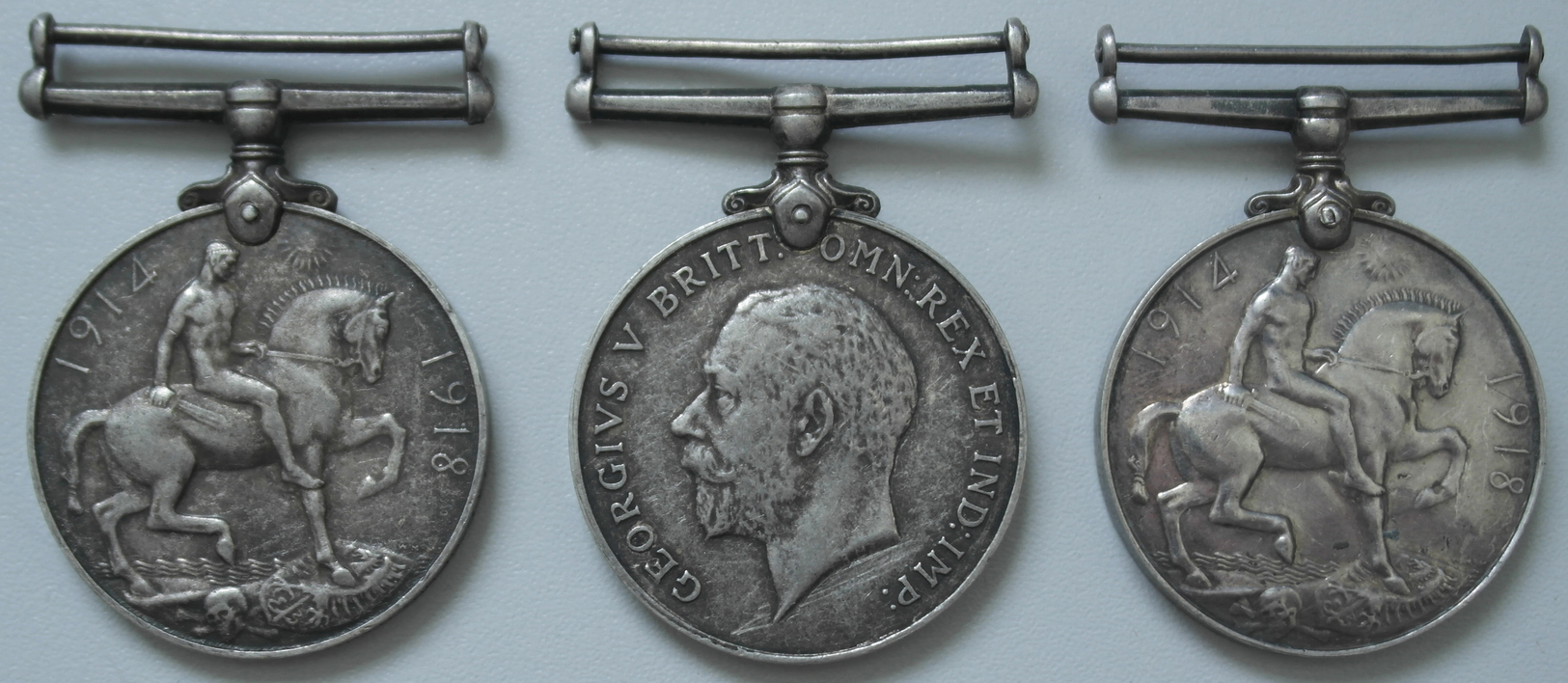 05812 Medaillen Alle Welt: Großbritannien, Georg V. 1911-1936: Lot 10 Stück; World War Medal 1914-1918, Je 36 Mm, Sehr S - Non Classés