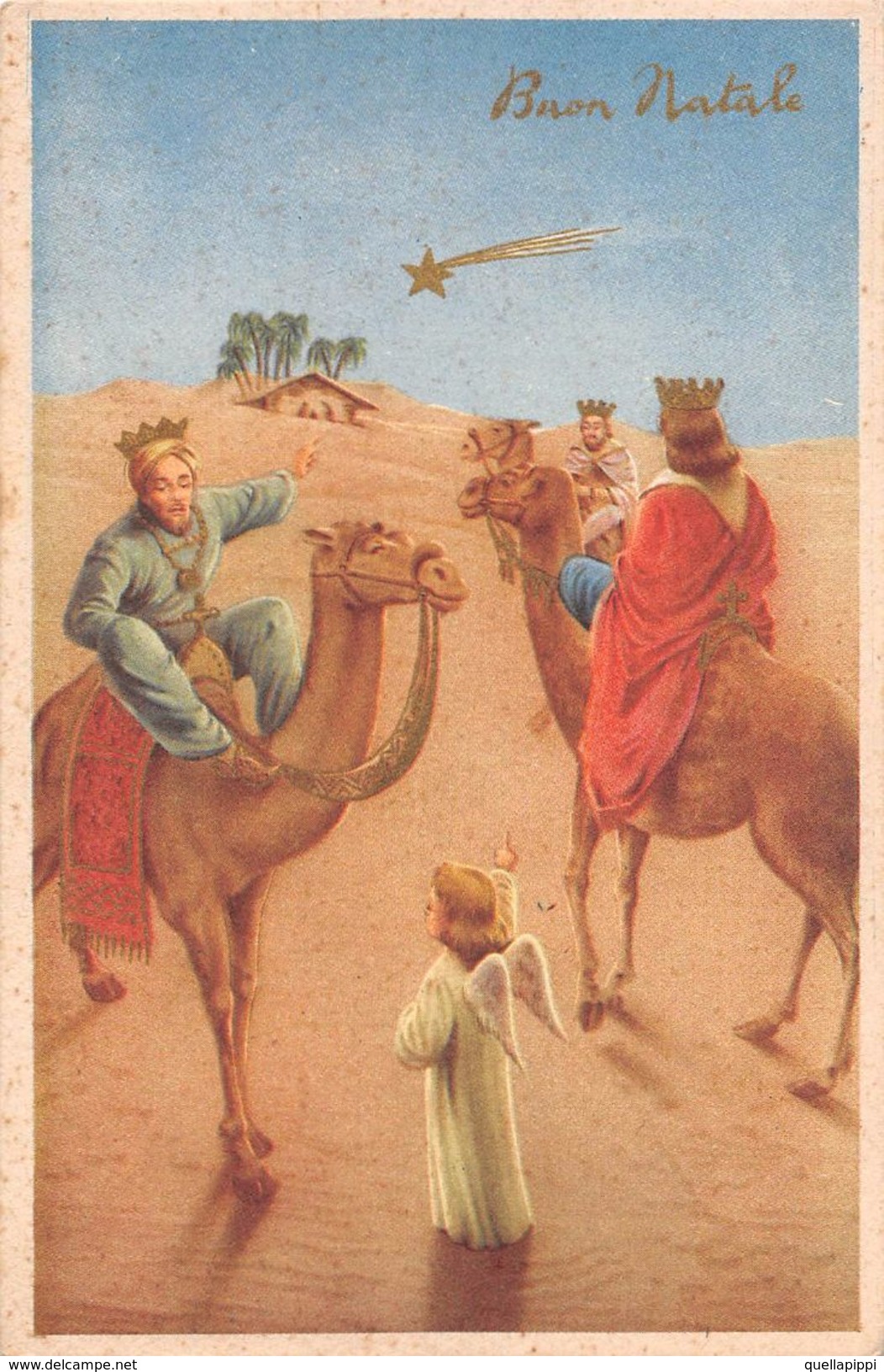 D6479 "BUON NATALE - EPIFANIA - RE MAGI - CAPANNA - CAMMELLO - STELLA COMETA"    CART NON SPED - Altri & Non Classificati