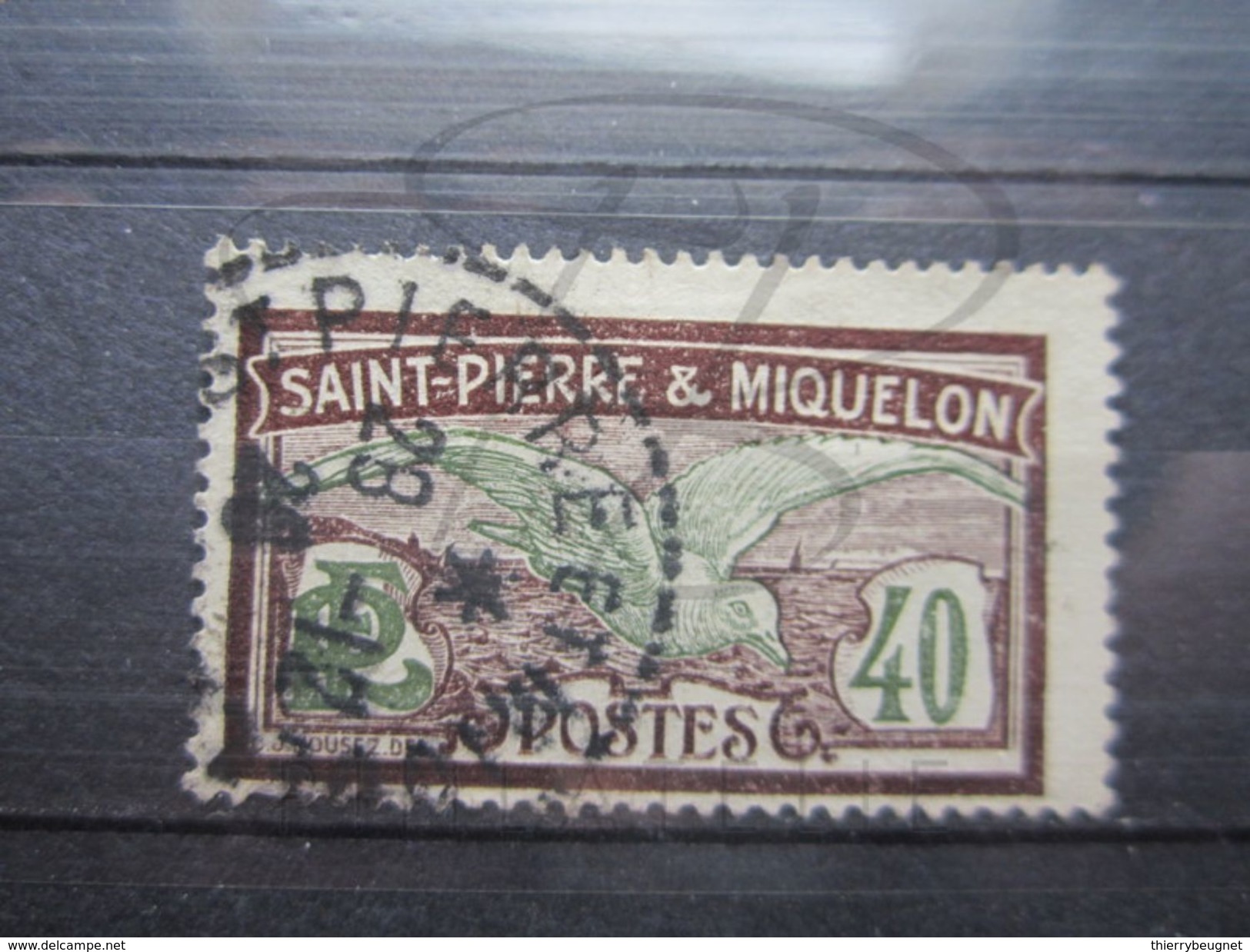 VEND BEAU TIMBRE DE SAINT-PIERRE ET MIQUELON N° 87 , OBLITERATION " ST-PIERRE ET MIQUELON " !!! - Used Stamps