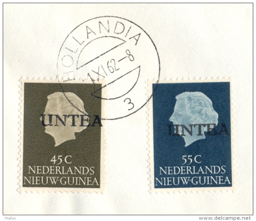 NNG / UNTEA - 1962 - 8 Zegels Op Cover With Cancel Hollandia/3 1-11-1962 - Zonder Adres / Not Sent - Nederlands Nieuw-Guinea