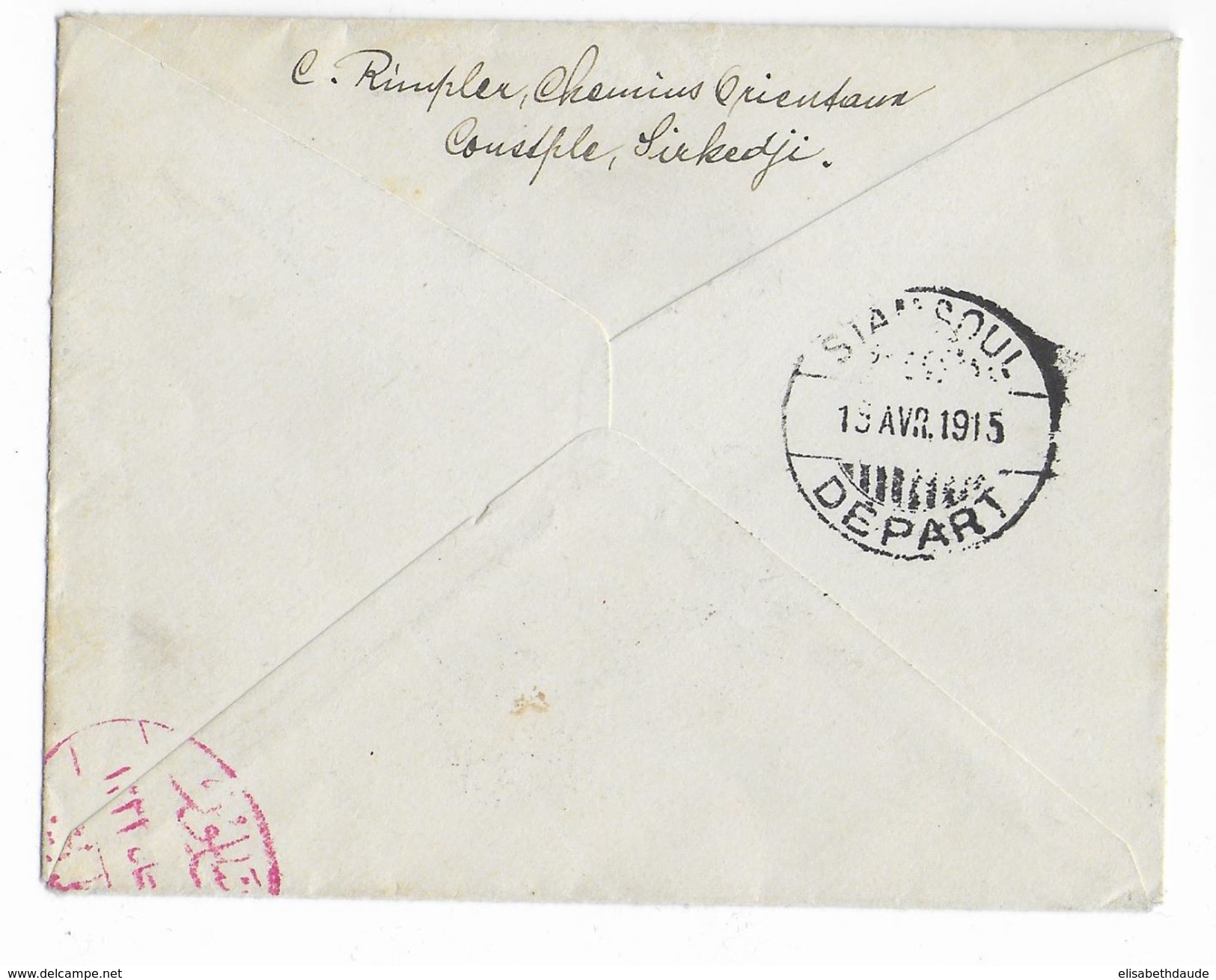 TURQUIE - 1915 - ENVELOPPE Avec CENSURE (VOIR DOS) De VOIVODA => GRAZ (AUTRICHE) - Lettres & Documents