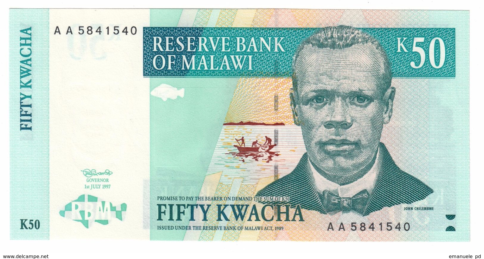 Malawi 50 Kwacha 01/07/1997 UNC  .C. - Malawi