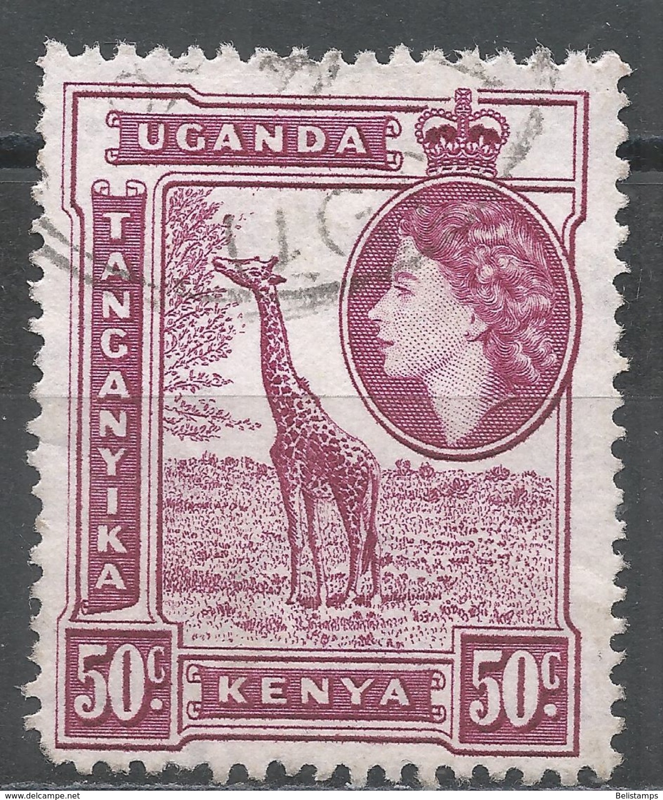 Kenya, Uganda & Tanzania 1954. Scott #110 (U) Giraffe - Kenya, Ouganda & Tanzanie