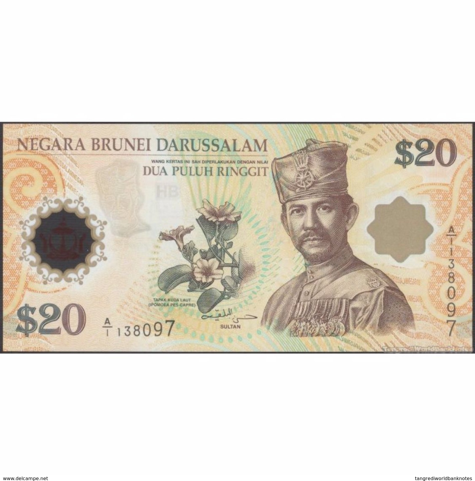 TWN - BRUNEI 34a - 20 Ringgit 2007 40th Ann. Currency Singapore-Brunei - Prefix A/1 UNC - Brunei