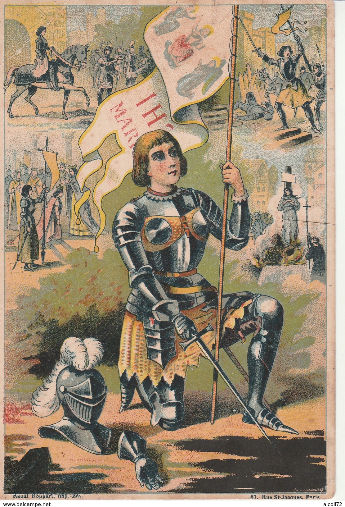 Chromo 16x10.5cm.Mehin Sur Yevre-Béatification De Jeanne D'Arc- - Autres & Non Classés