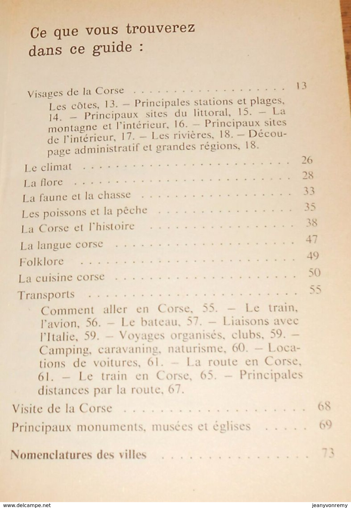 Corse. Les Guides Du Livre De Poche. 1974. - Corse