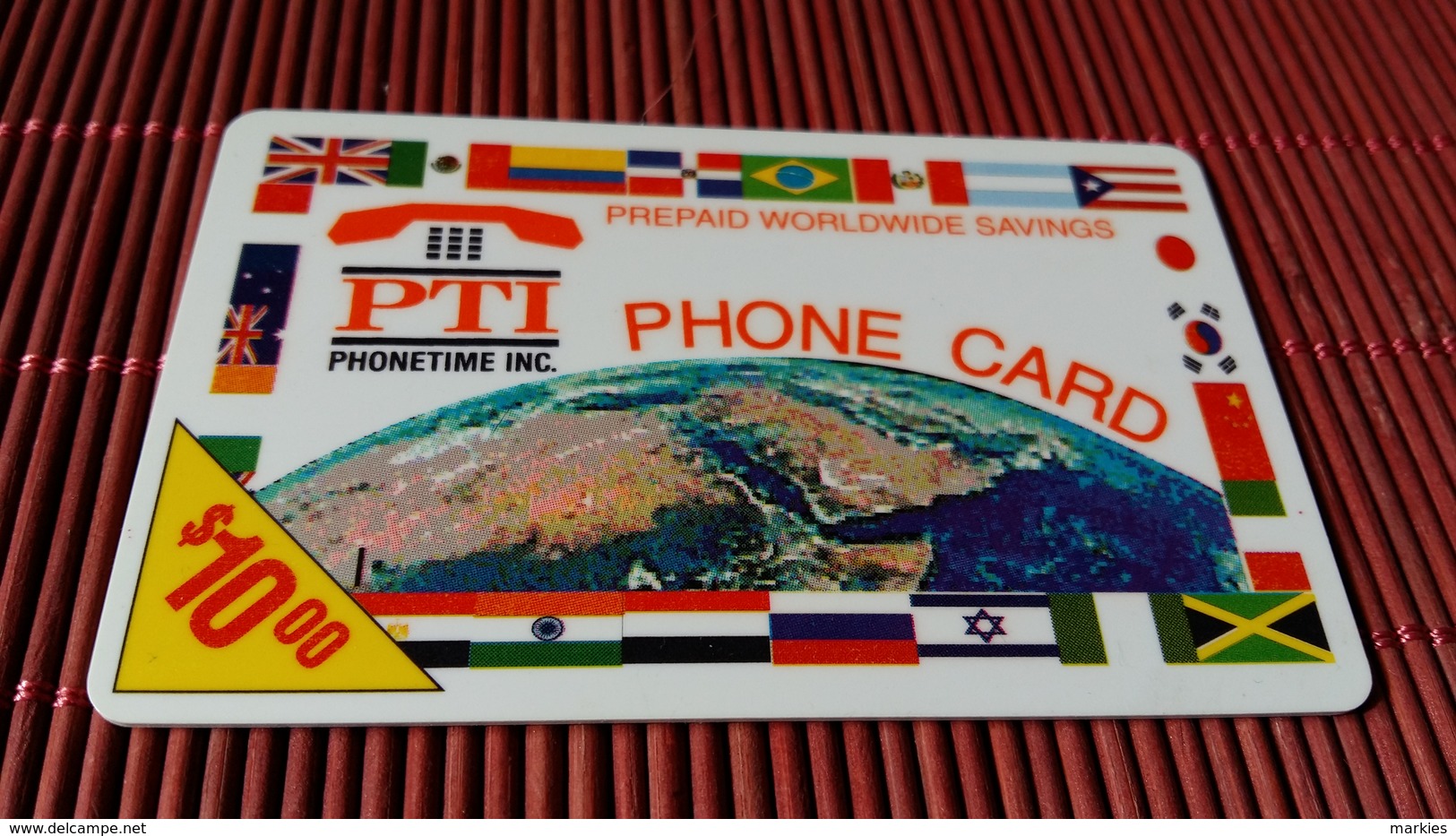 Prepaidcard PTI Us 10 $ Used Rara - Sonstige & Ohne Zuordnung