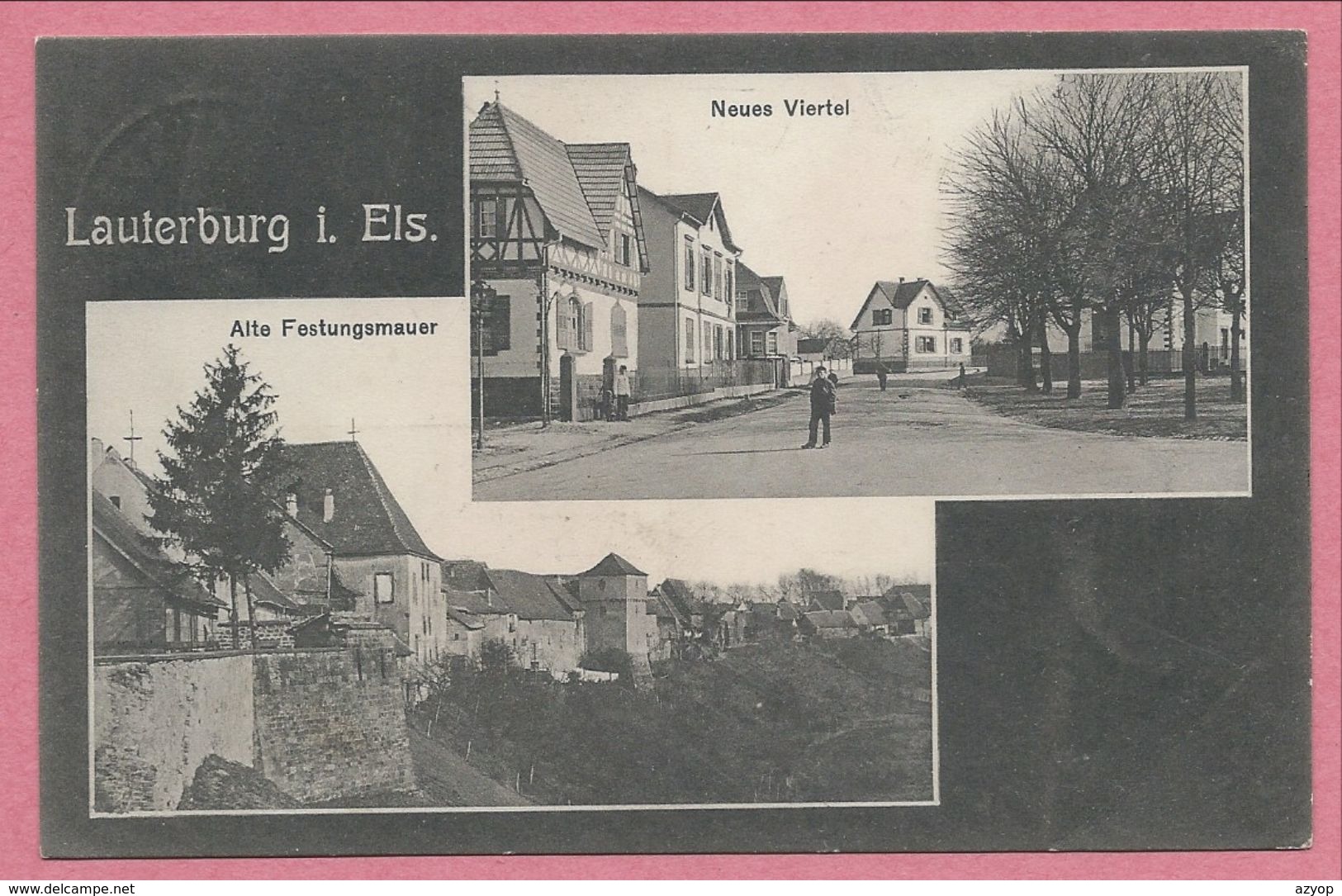 67 - LAUTERBURG - LAUTERBOURG - Neues Viertel - Alte Festungsmauer - Cachet K.B. BAHNPOST - Lauterbourg