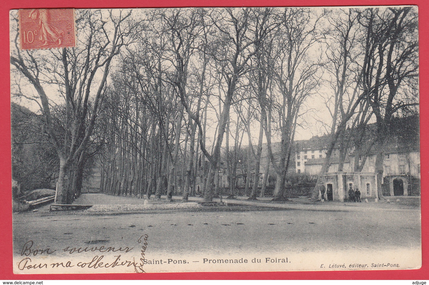 CPA* 34* SAINT-PONS * 1900 * PROMENADE Du FOIRAL * *ANIMATION *** TBE Scan RECTO / VERSO - Saint-Pons-de-Thomières