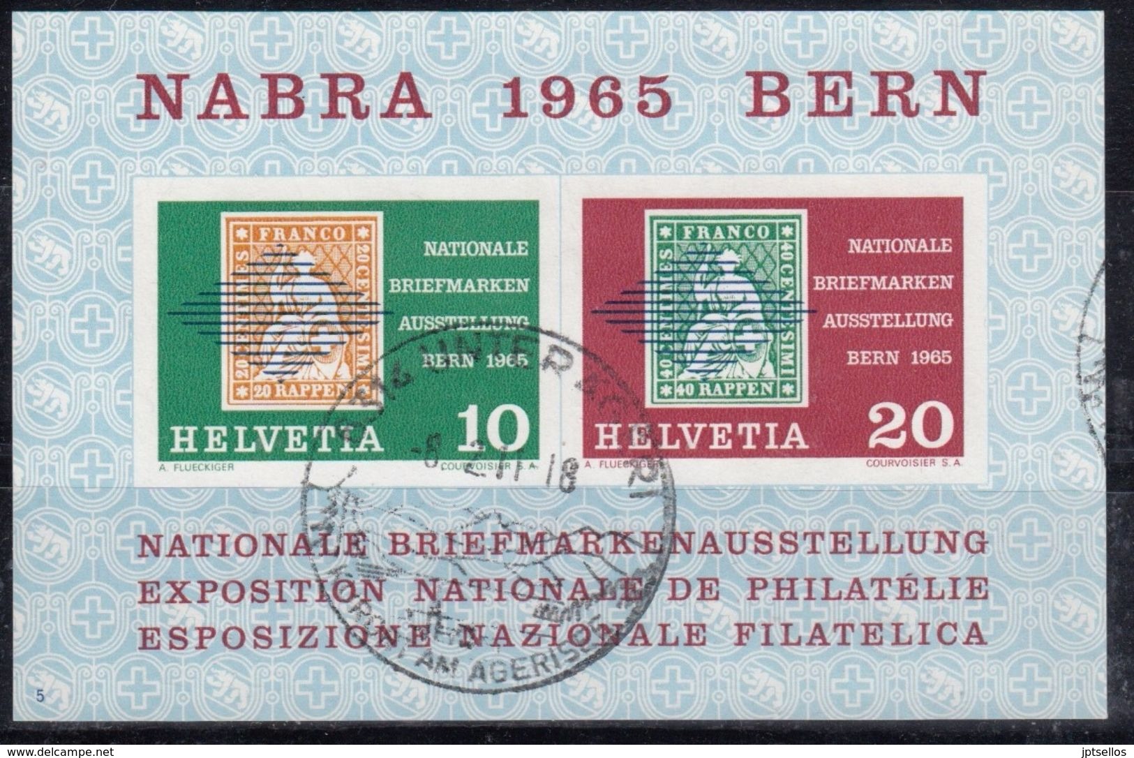 SUIZA 1965 HB-20 USADO - Bloques & Hojas