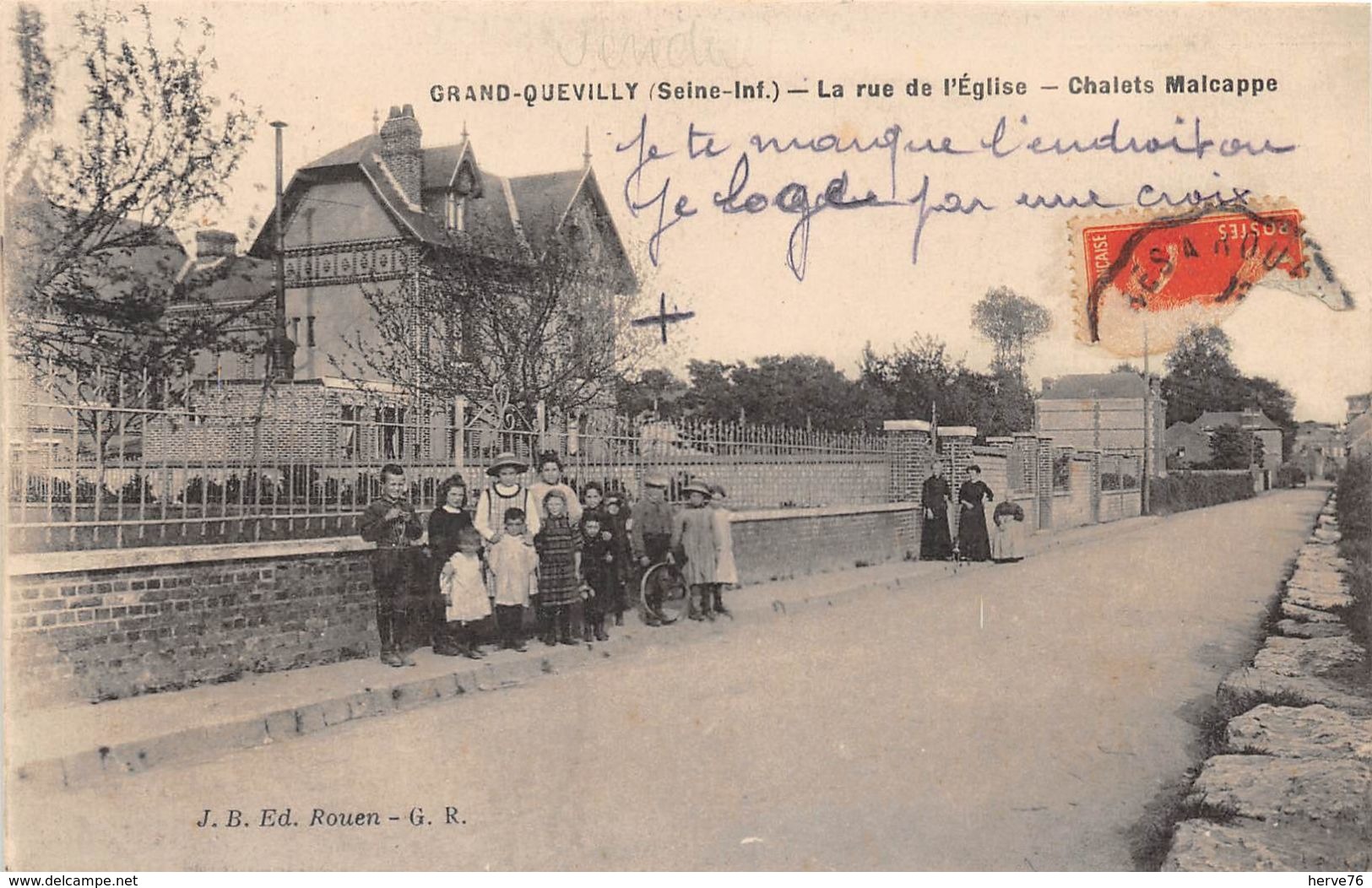 GRAND QUEVILLY - La Rue De L'Eglise - Chalets Malcappe - Le Grand-Quevilly