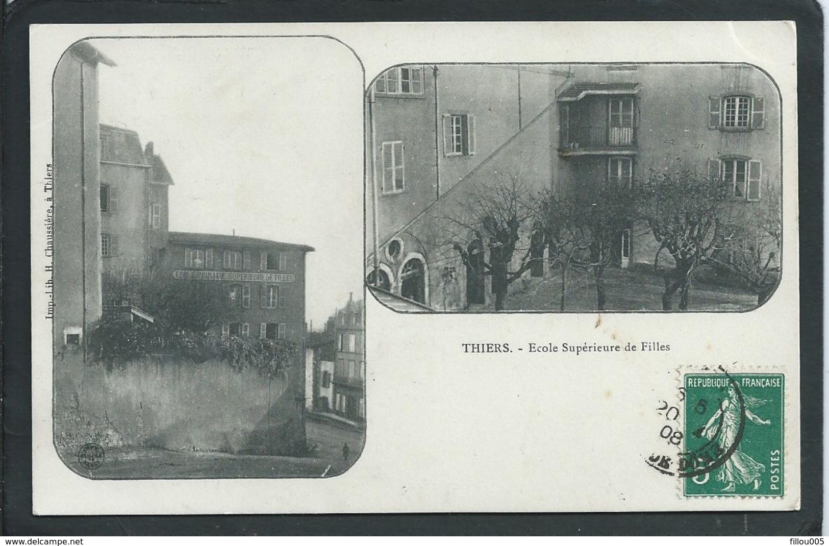 63 THIERS  ( PUY- DE- DÔME ).ECOLE SUPERIEURE DE FILLES...C2323 - Thiers