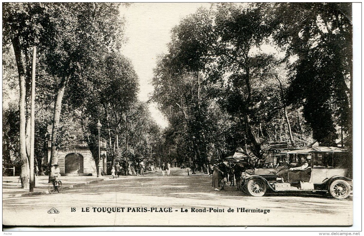 N°55345 -cpa Le Touquet Paris Plage -le Rond Point De L'hermitage- - Le Touquet