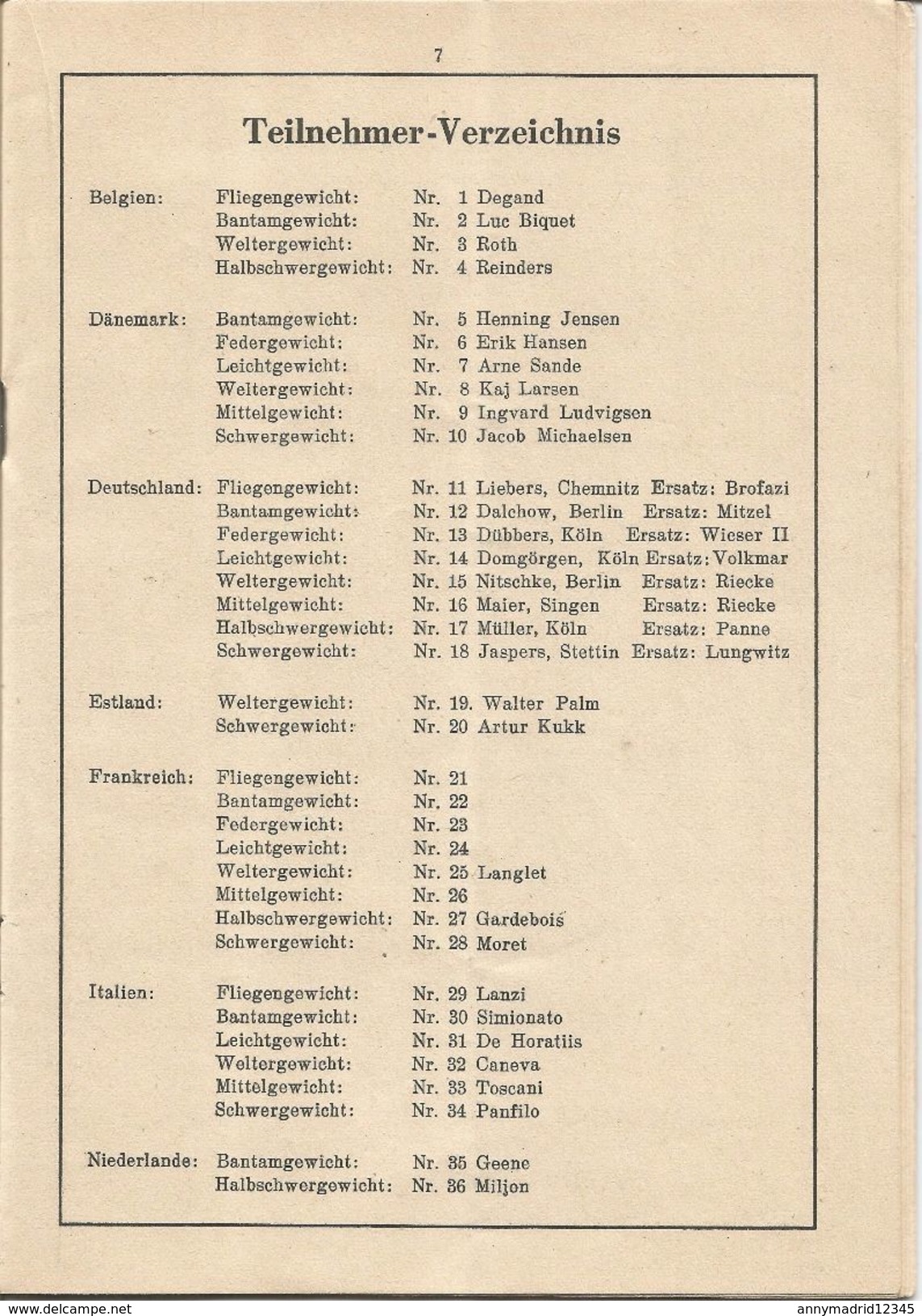 BOXE - BOXEUR - BOXER - BOXING - BOKSEN - PUGILATO -  PROGRAMME  - EUROPA  MEISTERSHAFTEN DER AMATEUR BOXER 1927 - Boxing