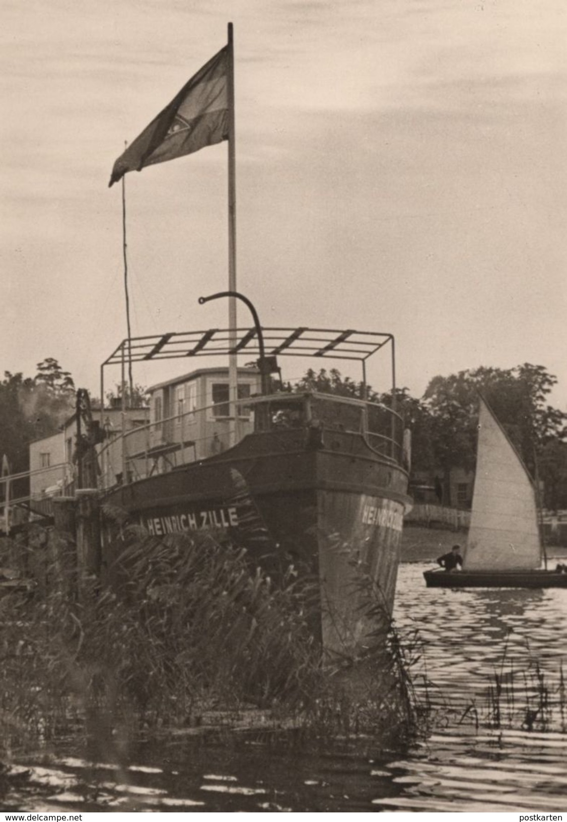 ALTE POSTKARTE BERLIN TEGELER SEE SCHWIMMENDE JUGENDHERBERGE HEINRICH ZILLE TEGEL Postcard Ansichtskarte AK Cpa - Tegel