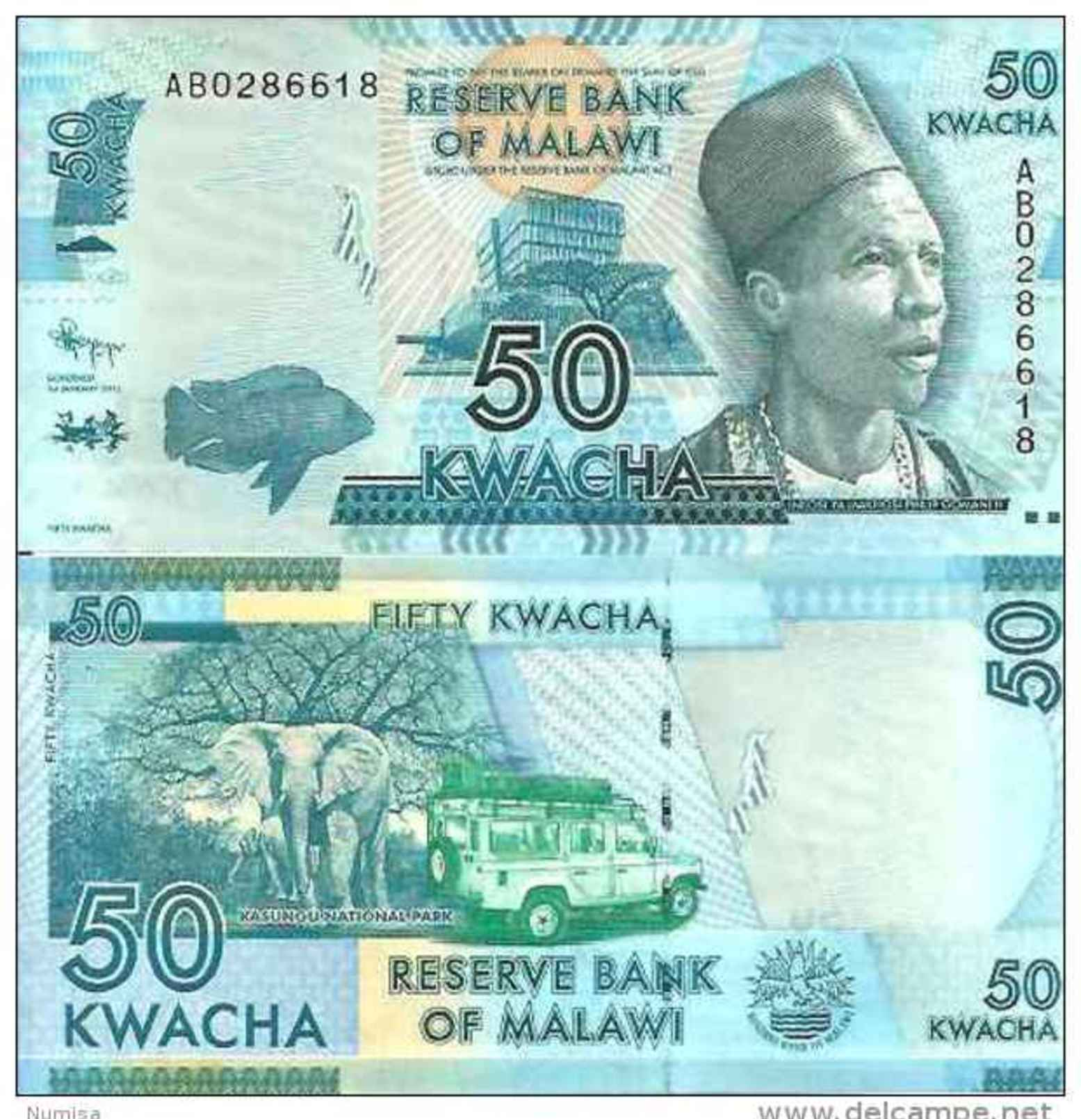 Malawi 50 KWACHA Pick 58 (2012) UNC - Malawi