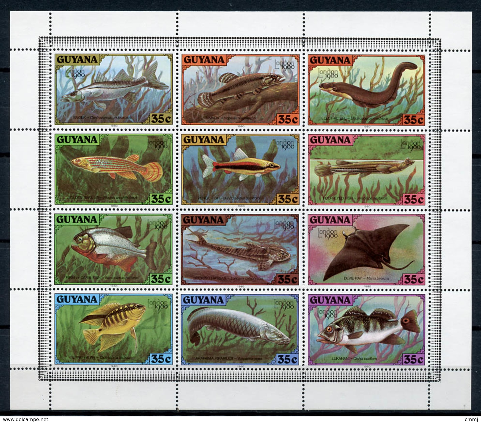 1980 -  GUYANA - Mi. Nr. 580/591 -  NH - (SAND1176.3) - Guiana (1966-...)