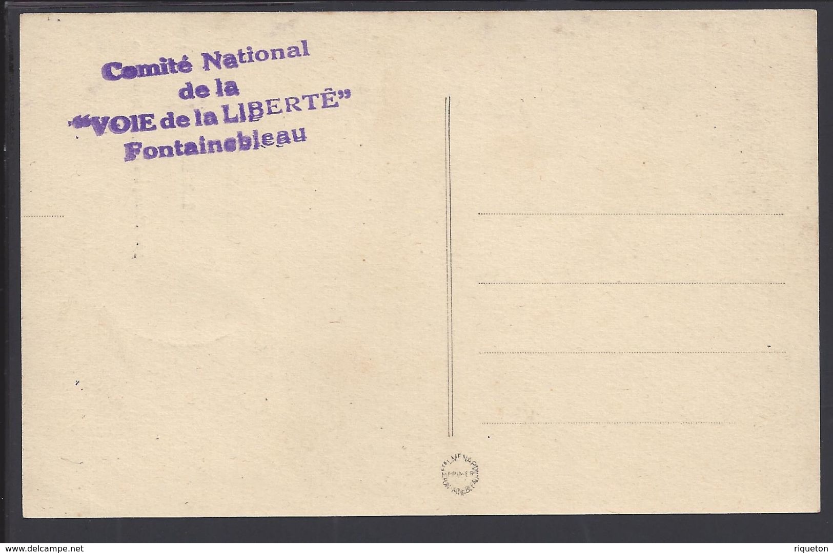 FR - Carte Maximum "Voie De La Liberté - La Borne" Cachet Fontainebleau 18 Septembre 1947- B/TB - - 1940-1949