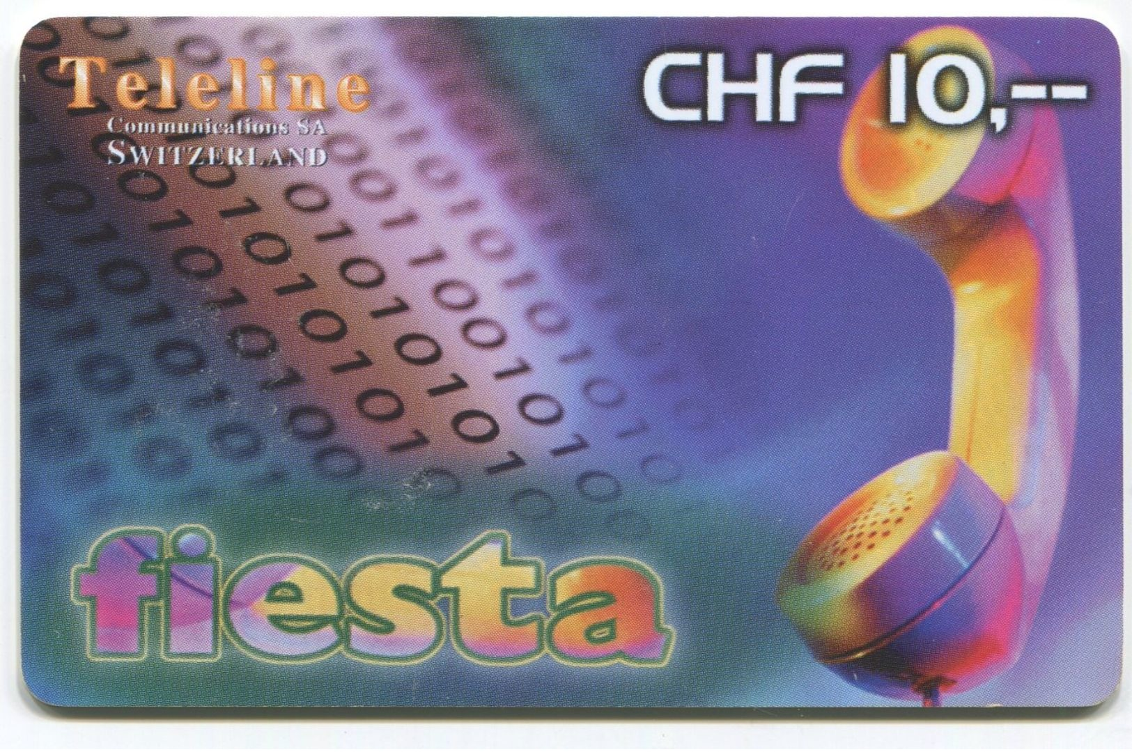 1696 - Teleline Fiesta CHF 10.- Prepaid Telefonkarte - Suisse