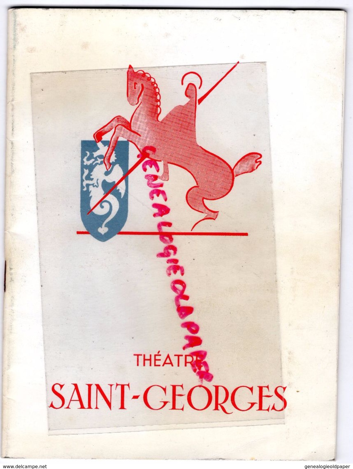 75-PARIS-PROGRAMME THEATRE SAINT GEORGES-MARY MORGAN-INTERDIT AU PUBLIC-JEAN MARSAN-JEAN LE POULAIN-MERCADIER-JOFFO-1968 - Programme