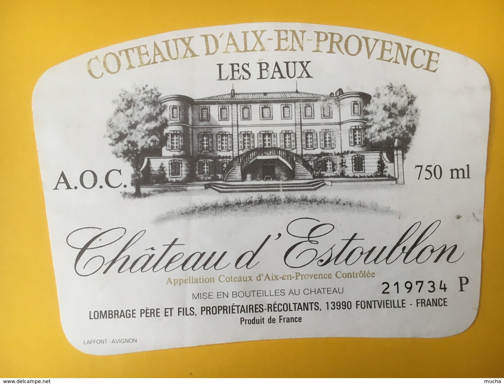 5192 - Château D'Estoublon Côteaux D'Aix En Provence Les Baux - Languedoc-Roussillon