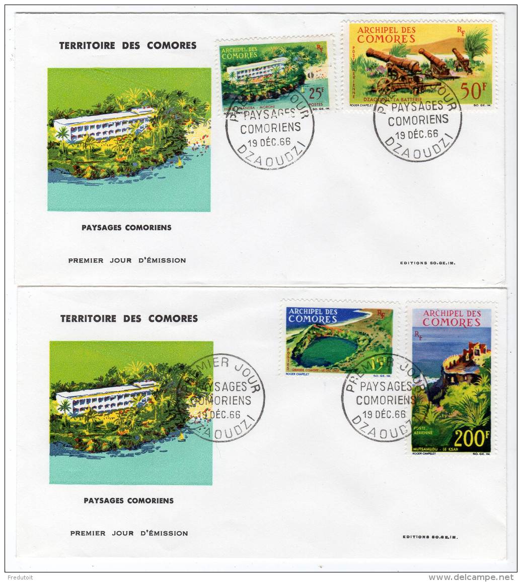 FDC - COMORES - 1967 - PAYSAGES COMORIENS - Briefe U. Dokumente