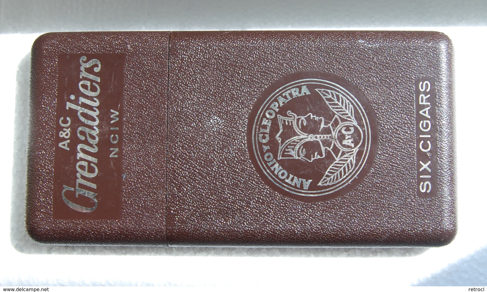 Vintage A&C Grenadiers NCIW Antonio & Cleopatra Pocket Size Cigar Box Case Retro - Sigarenkisten (leeg)