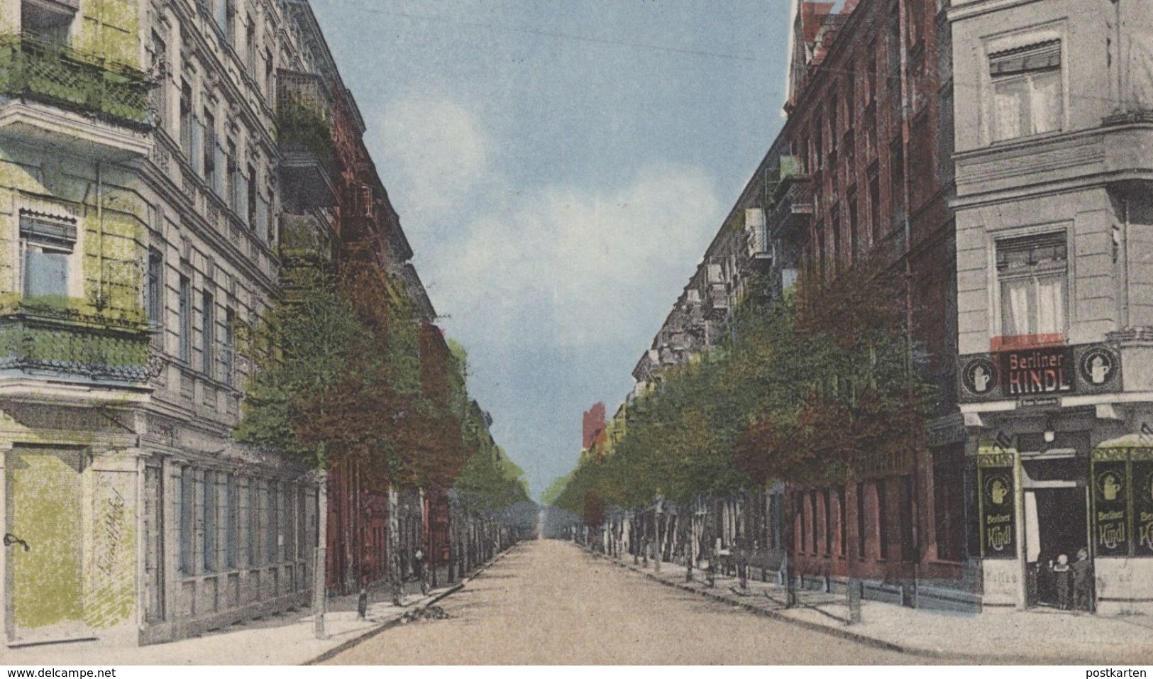 ALTE POSTKARTE BERLIN NEUKÖLLN JULIUSSTRASSE ECKE HERMANNSTRASSE ECKKNEIPE Berliner Kindl Postcard Ansichtskarte AK Cpa - Neukoelln