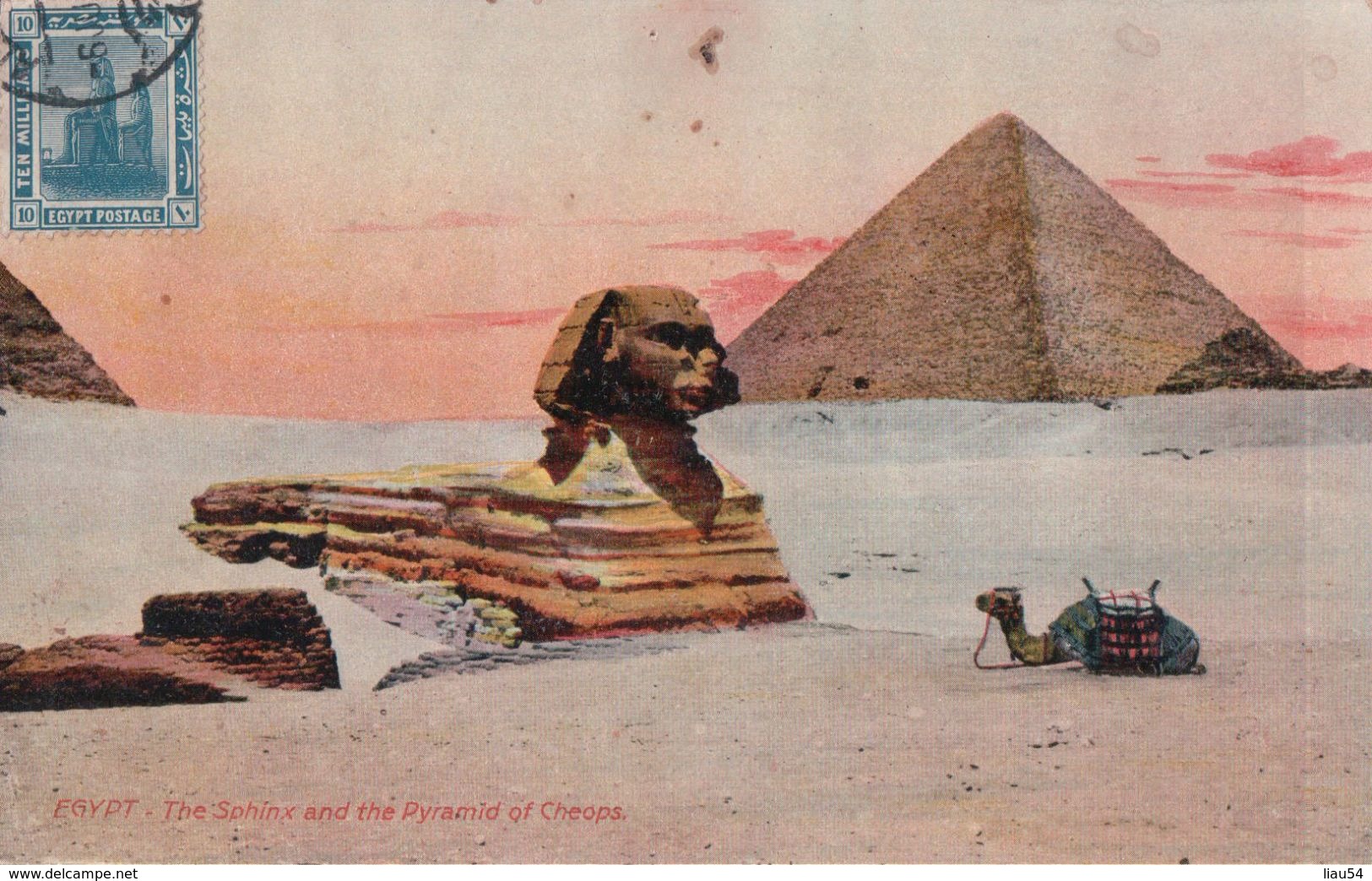 EGYPT The Sphinx And The Pyramid Of Cheops - Sphinx