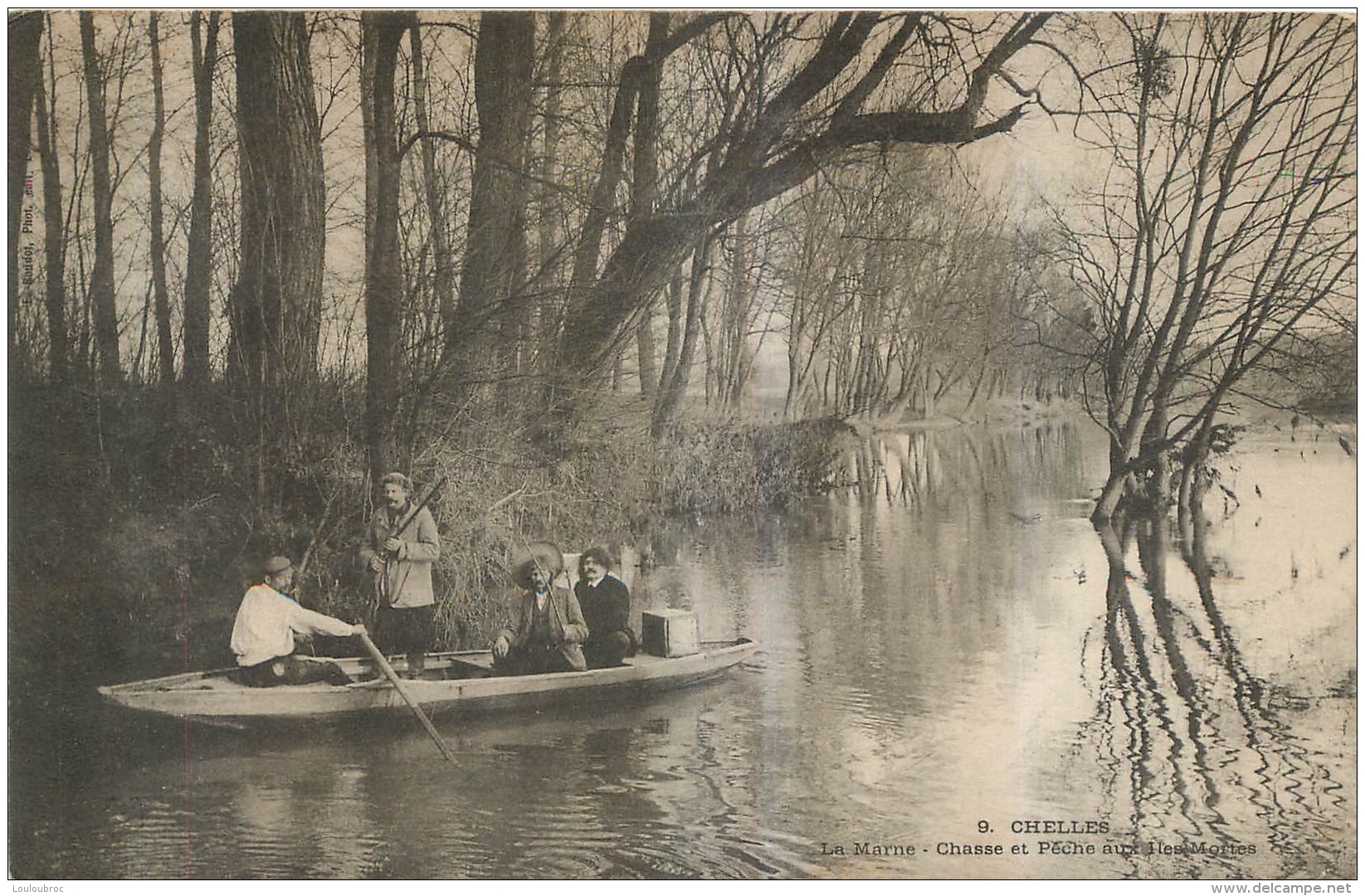 CHELLES LA  MARNE  CHASSE ET PECHE  AUX ILES MORTES - Chelles