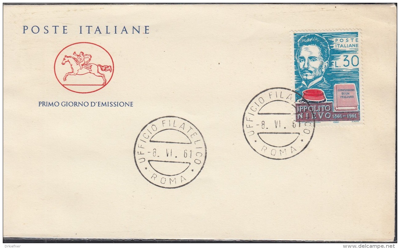 ITALIEN 1104, FDC, 100. Todestag Von Ippolito Nievo 1961 - FDC