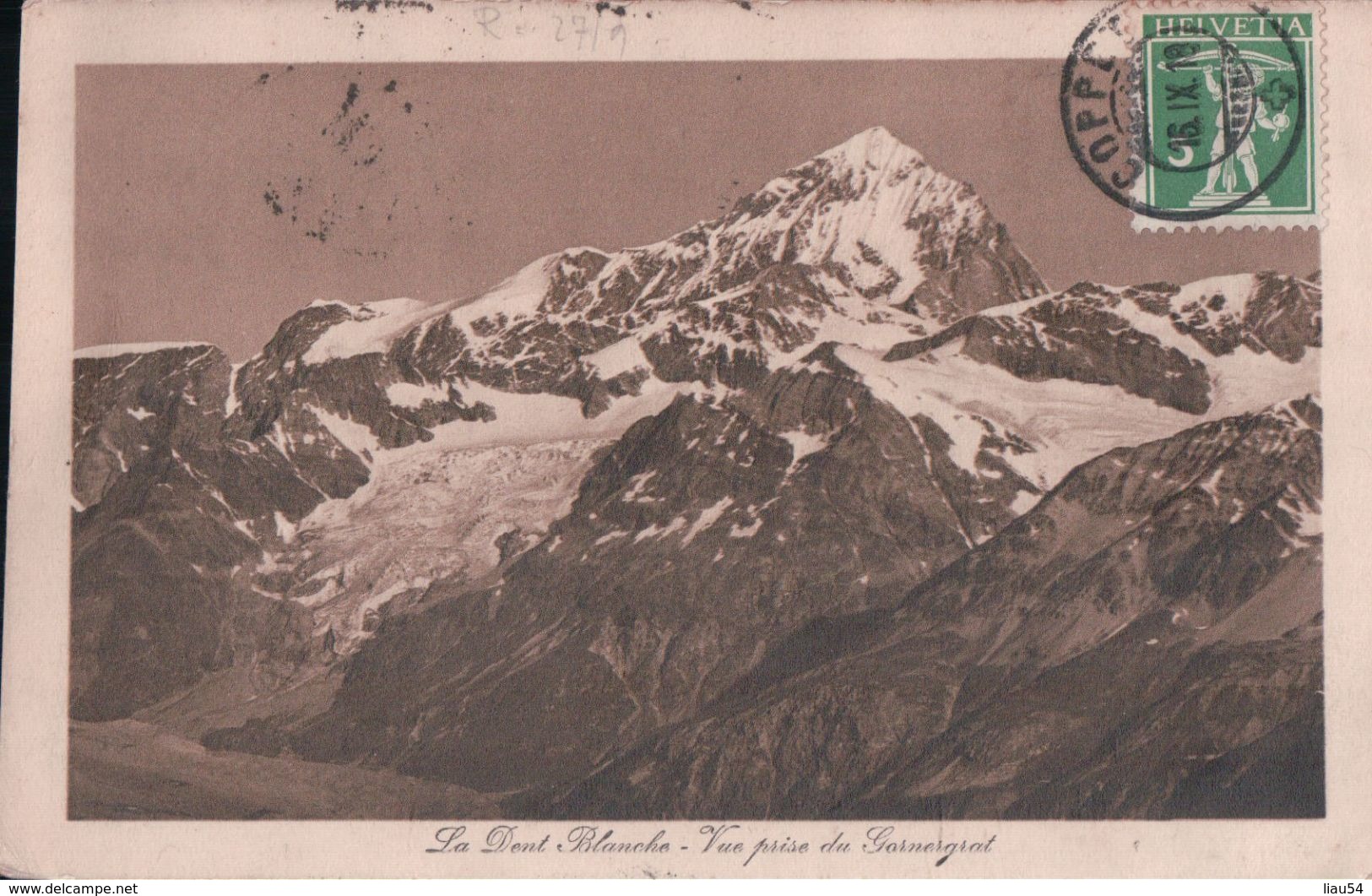 La Dent Blanche Vue Prise Du Gornergrat (1918) - Autres & Non Classés