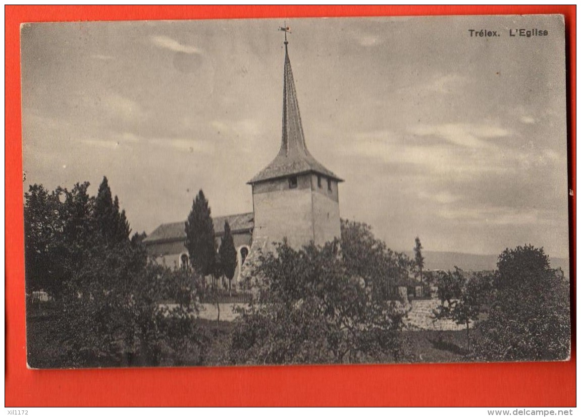 NEH-19 Trélex L'Eglise. Cachet 1921 - Trélex