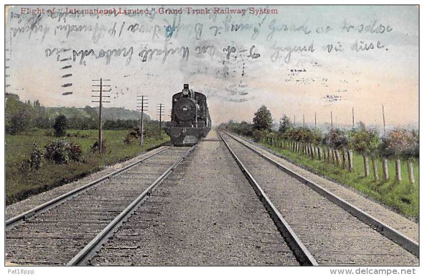 USA Etats Unis( TRAINS ) Flight Of International Limited Grand Trunk Railway System - CPA 1909 - Zug Trenes Trein - Trains