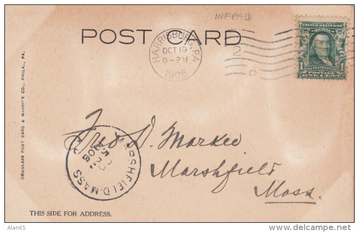 Harrisburg Pennsylvania, State Capitol Dedication Governor Pennypacker Senator Quay, C1910s Vintage Postcard - Harrisburg