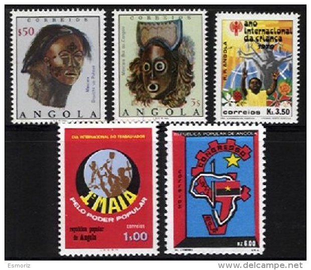 ANGOLA, AF 2/4, 17, 20: Yv 604/6, 614E, 617, ** MNH, VF/XF, Cat. &euro; 3,00 - Angola