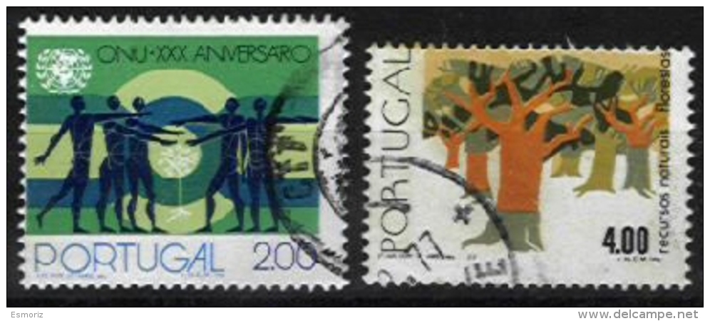 PORTUGAL, AF 1258, 1324: Yv 1268, 1333, Shifted Perfs, Used, F/VF - Neufs