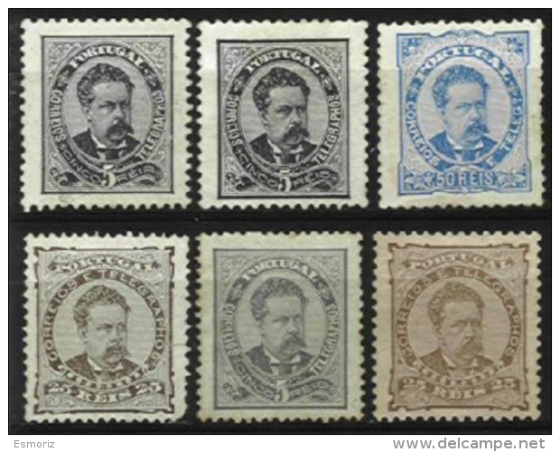 PORTUGAL, AF 56/58, 60: Yv 56, 56A, 59, 61, (*)/* MNG/MLH, Ave/Fine, Cat. &euro; 250,00 - Neufs