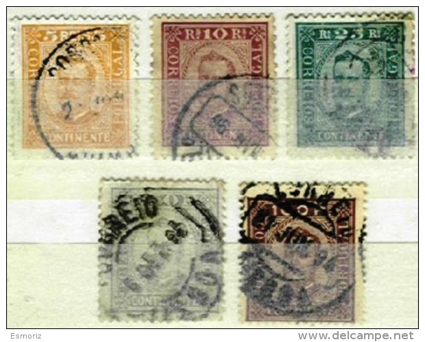 PORTUGAL, AF 68/71, 73: Yv 66/67, 70/71, 74, Used, F/VF, Cat. &euro; 50,00 - Neufs