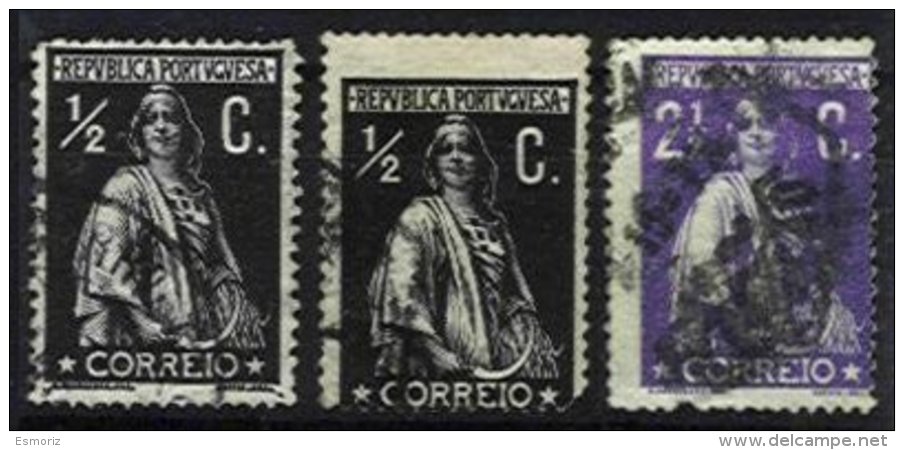 PORTUGAL, AF 207, 211: Yv 207, 211, Shifted Perfs, Used, F/VF - Unused Stamps