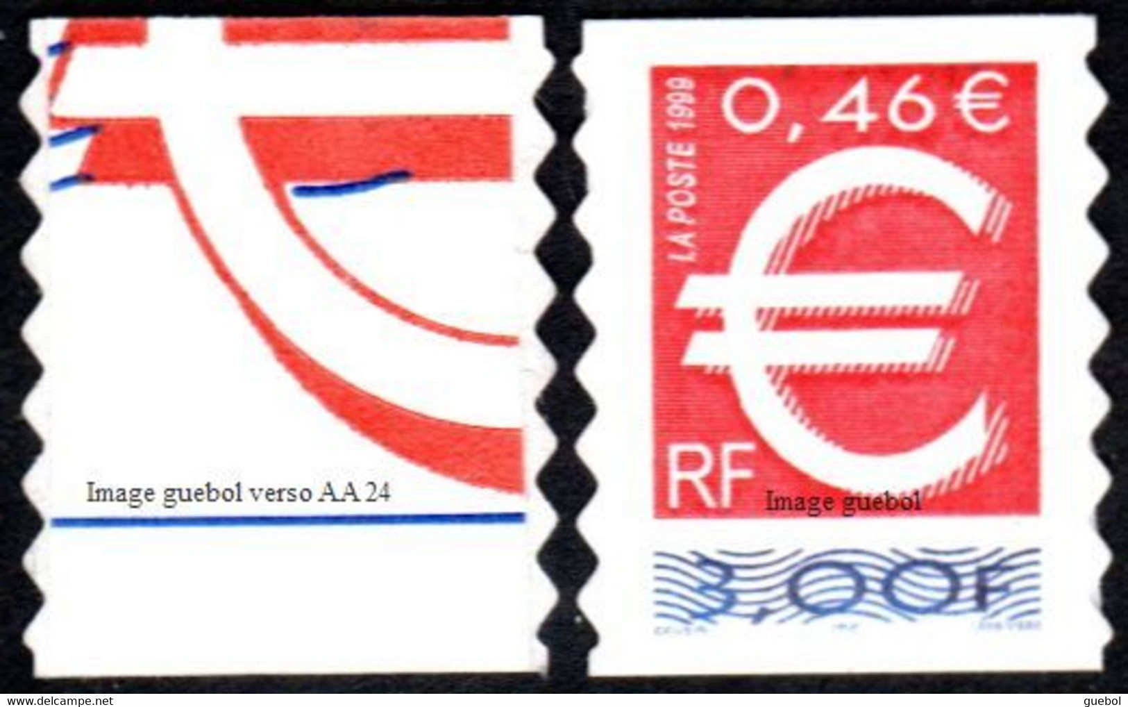 France Autoadhésif ** N°   24 Ou 3215 - L'Euro Symbole - Unused Stamps