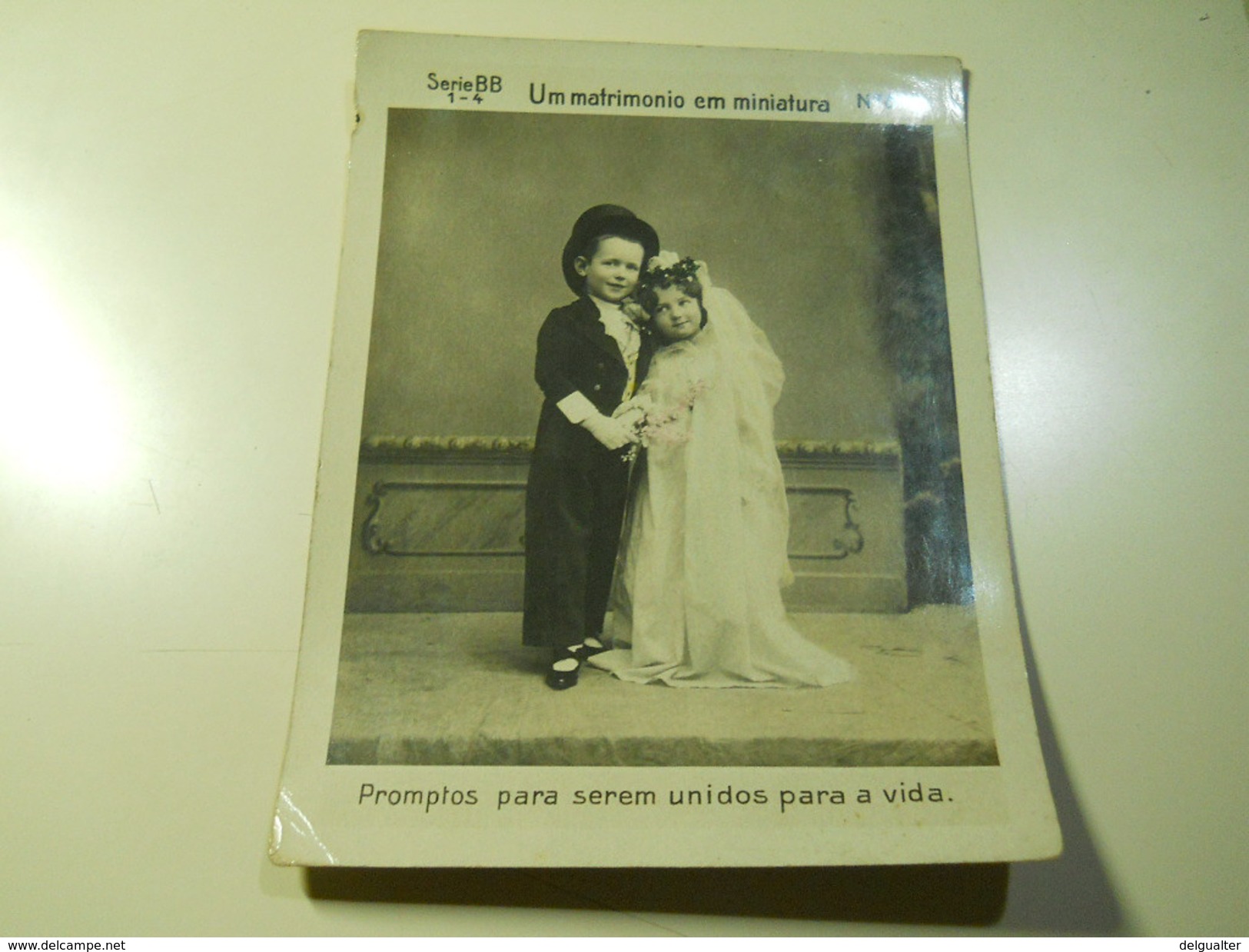 Cigarette Card (16x12cm) Fabrica De Cigarros S. Lourenço * Rio De Janeiro *Brazil* Nº8 * Um Matrimonio Em Miniatura - Andere & Zonder Classificatie