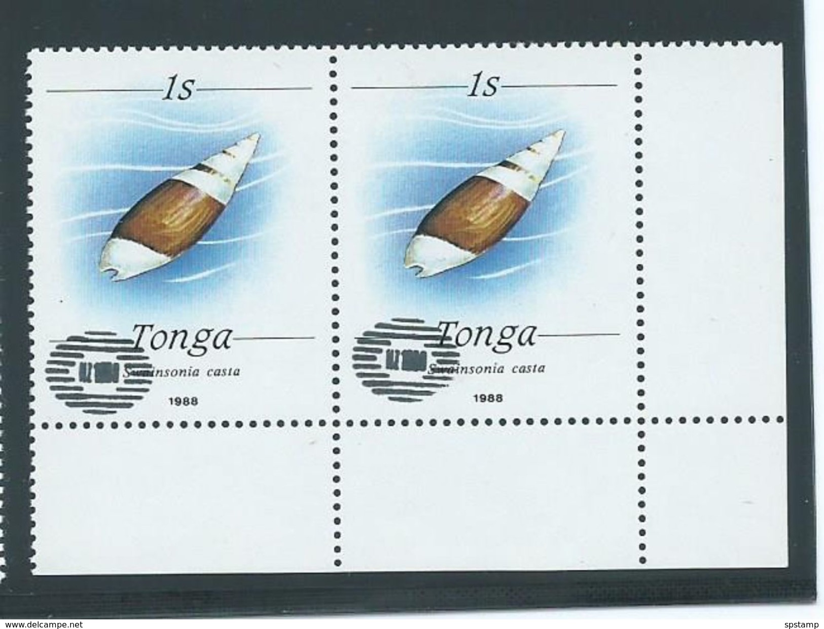 Tonga 1988 1s Shell Pair Private Unauthorised ' NZ 1990 ' Overprint  MNH - Tonga (1970-...)