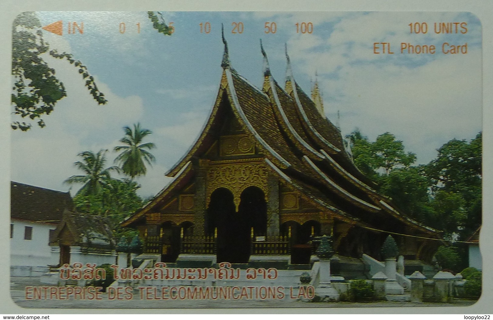 LAOS - Enterprise Des Telecommunications Lao - 100 Units - Mint - Laos