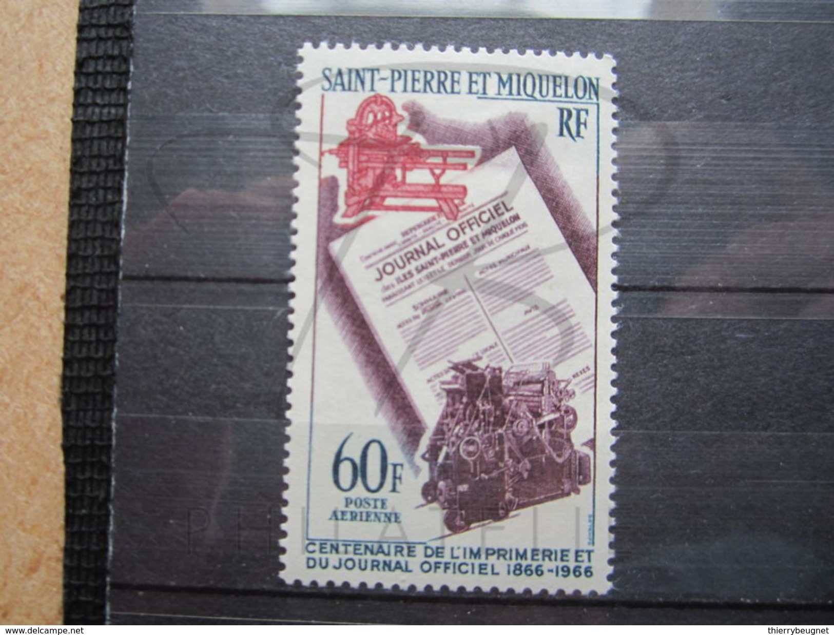 VEND BEAU TIMBRE DE POSTE AERIENNE DE SAINT-PIERRE ET MIQUELON N° 37 , X !!! - Neufs