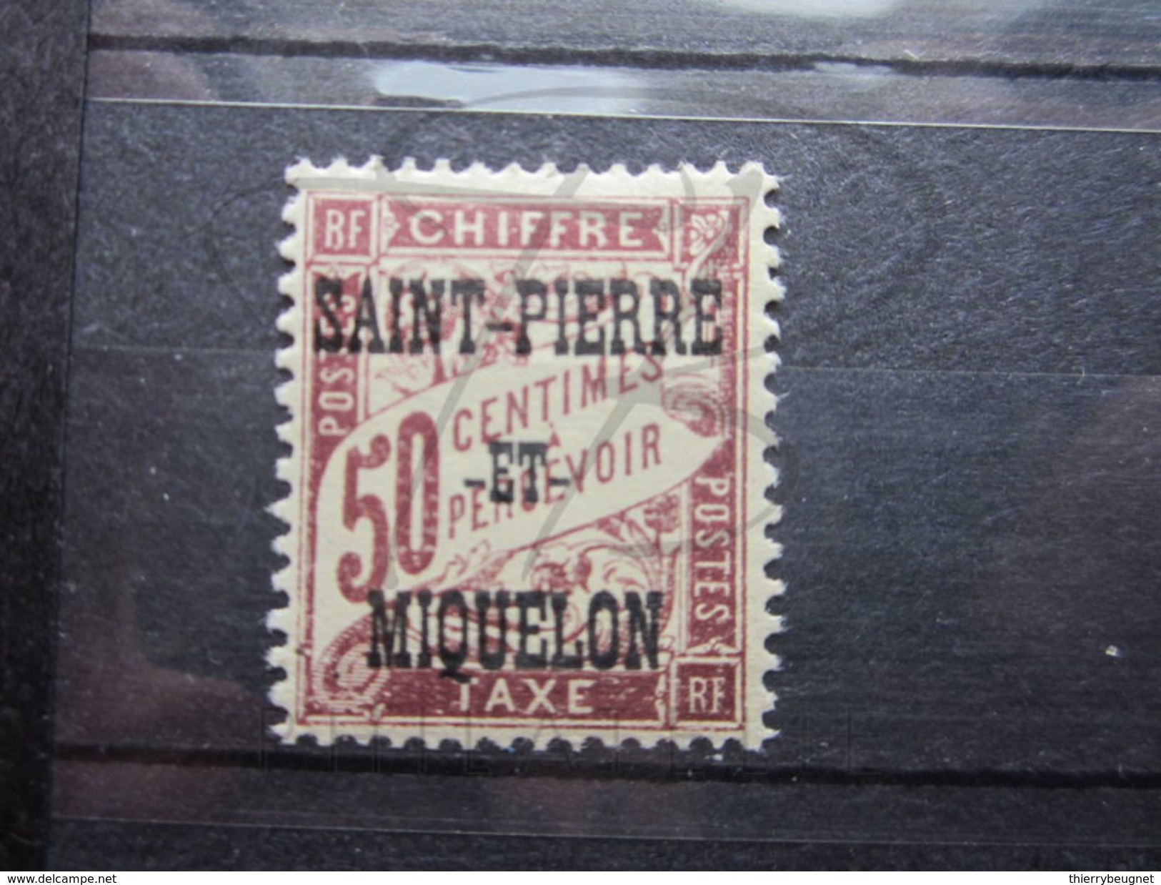 VEND BEAU TIMBRE TAXE DE SAINT-PIERRE ET MIQUELON N° 16 , X !!! - Portomarken