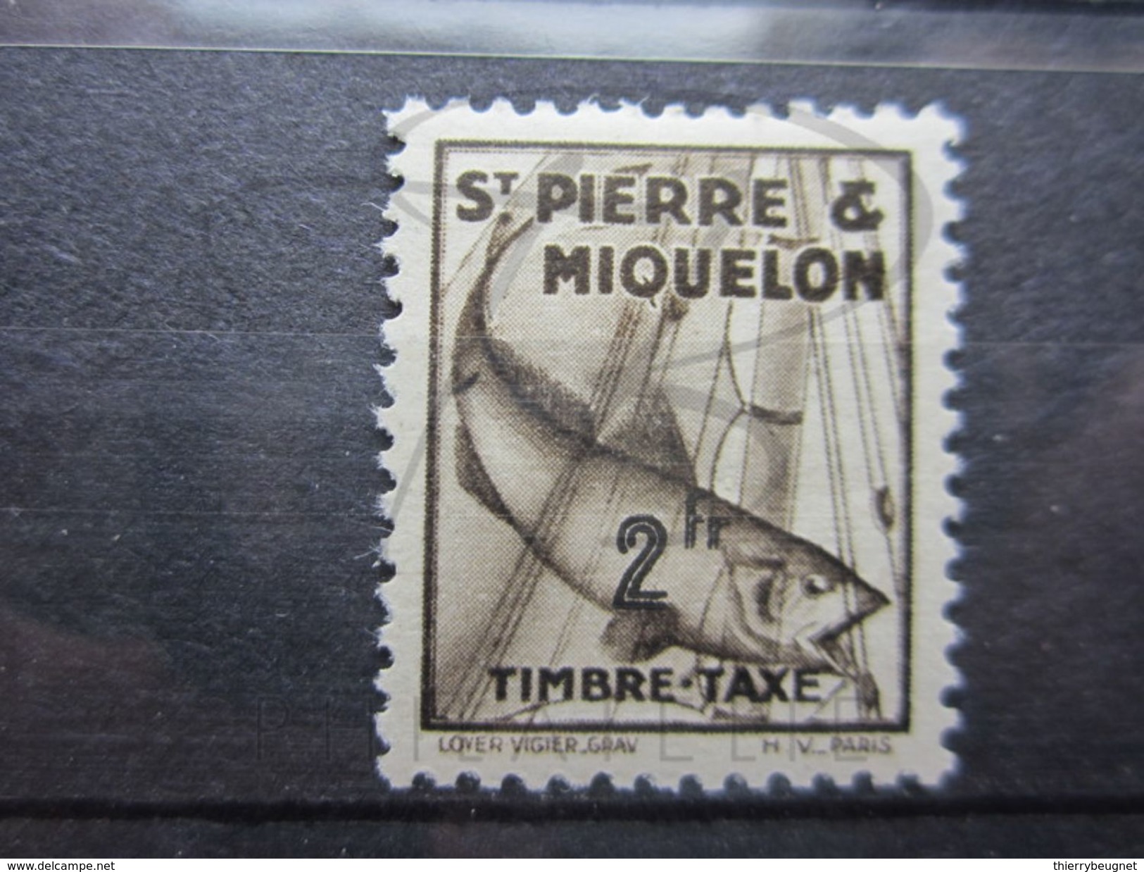 VEND BEAU TIMBRE TAXE DE SAINT-PIERRE ET MIQUELON N° 40 , X !!! - Timbres-taxe