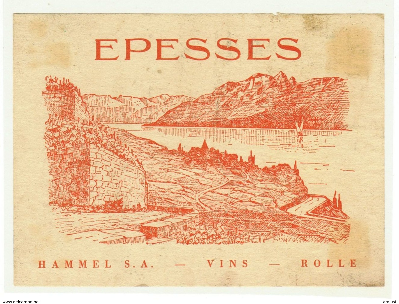 Rare // Epesses, Hammel S.A. Vins, Rolle, Vaud // Suisse - Autres & Non Classés